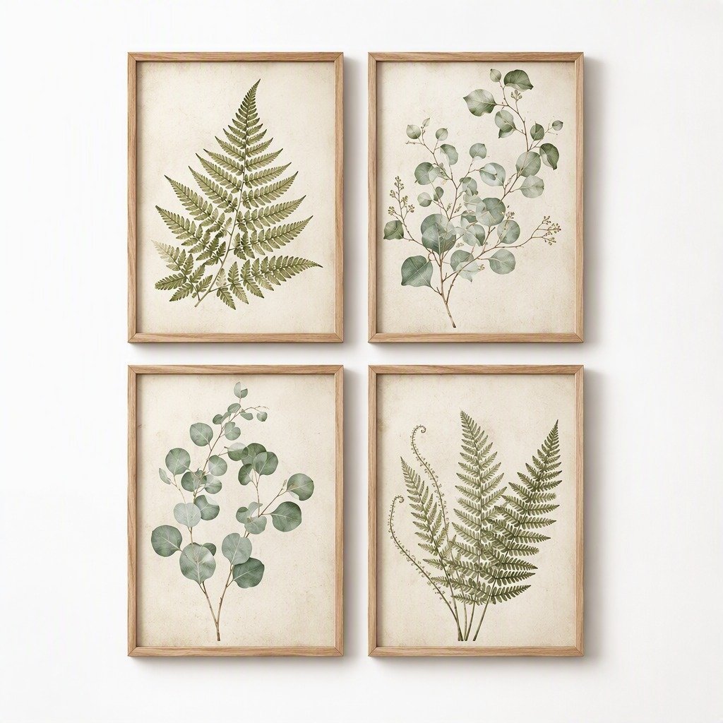 Botanical Wall Art Prints Set of 4