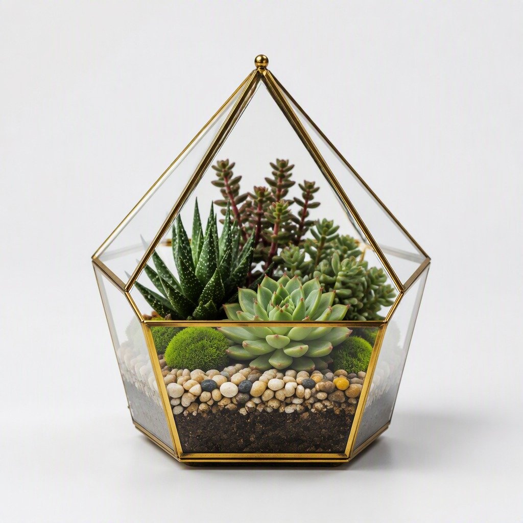 Geometric Glass Terrarium