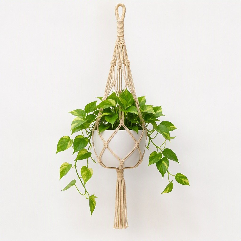 Handwoven Macrame Hanging Planter