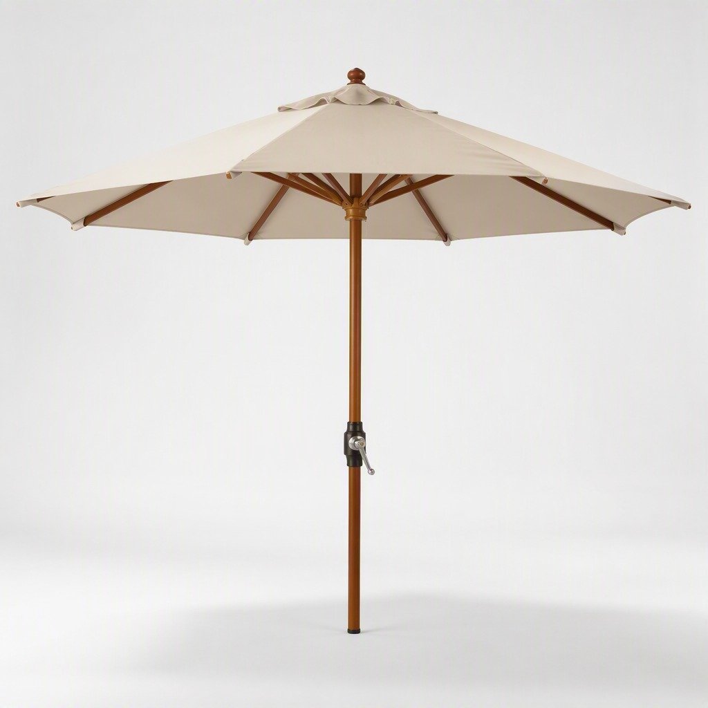 9-ft Wooden Patio Umbrella